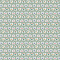 Doilies Green quilting cotton fabric by Bernadett Urbanovics for FIGO Fabrics featuring vintage doily motifs with colorful fruit on a green background