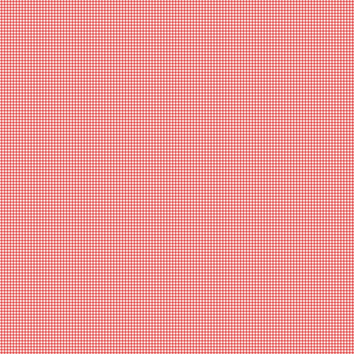 Gingham Red quilting cotton fabric by Bernadett Urbanovics for FIGO Fabrics featuring a classic small red and cream check