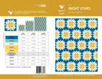 Night Stars Quilt Pattern by Quilty Love | Modern Star & Fat Quarter Quilt Pattern