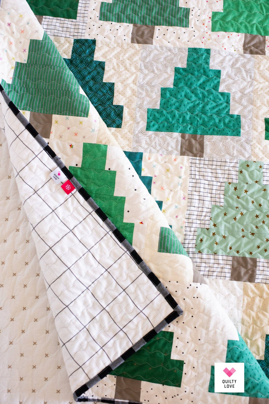 Quilty Trees Quilt Pattern by Quilty Love | Modern Tree Quilt Pattern