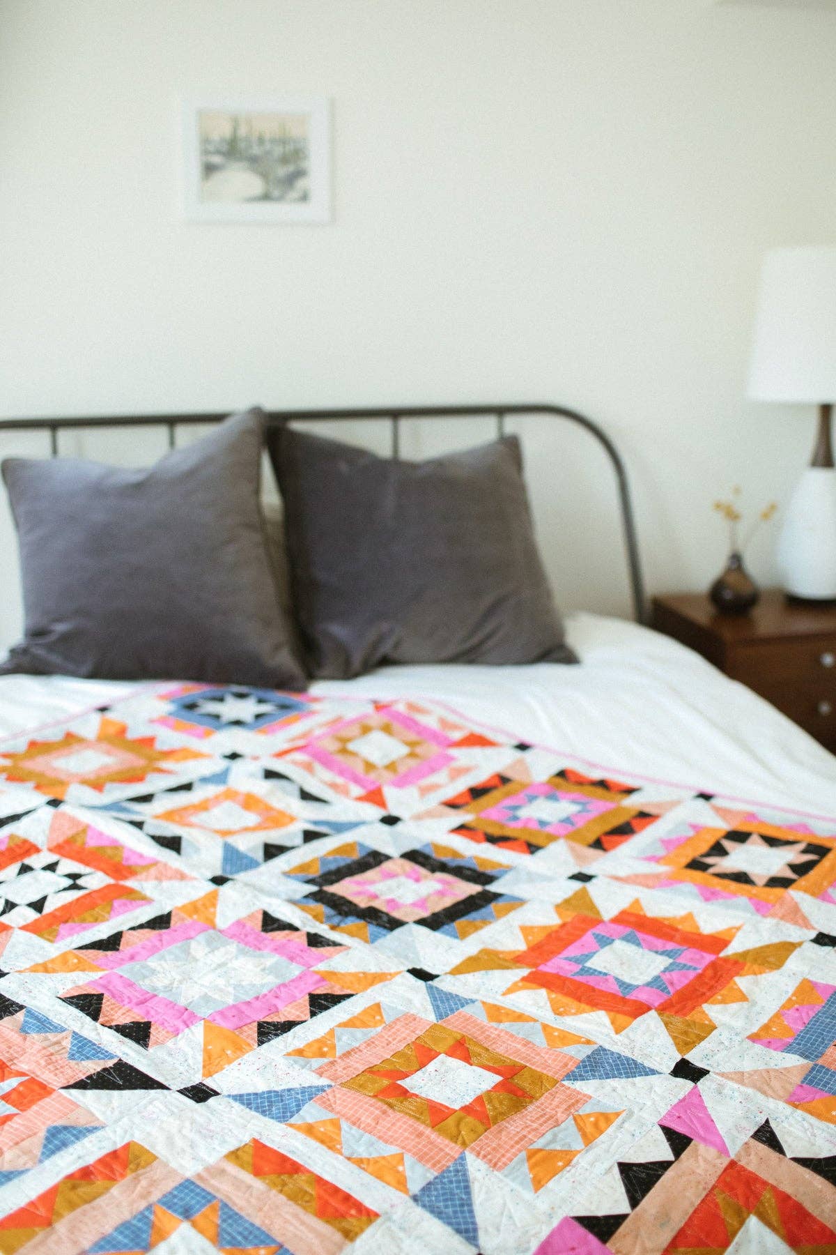 Nova Star Quilt Pattern by Then Came June | Modern Star Fat Quarter Quilt Pattern