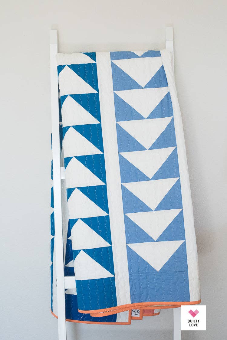 Flying Quilt Pattern by Quilty Love | Modern Flying Geese Quilt Pattern