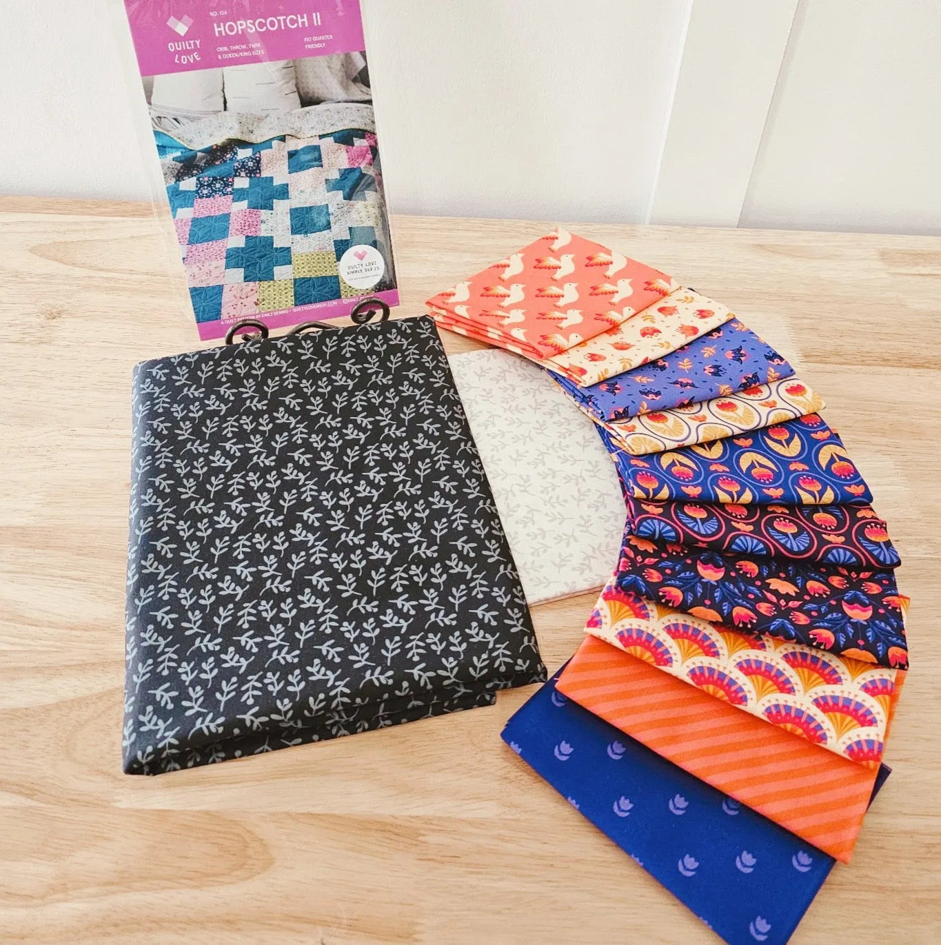 Quilt Kit Hopscotch II featuring Blooming Garden by Jojulein Design