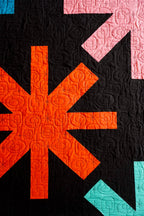 Asterisks modern vibe beginner-friendly quilt pattern by Modern Handcraft Quilts