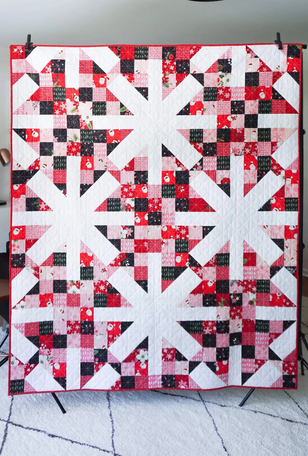 Asterisks scrappy beginner-friendly quilt pattern by Modern Handcraft Quilts