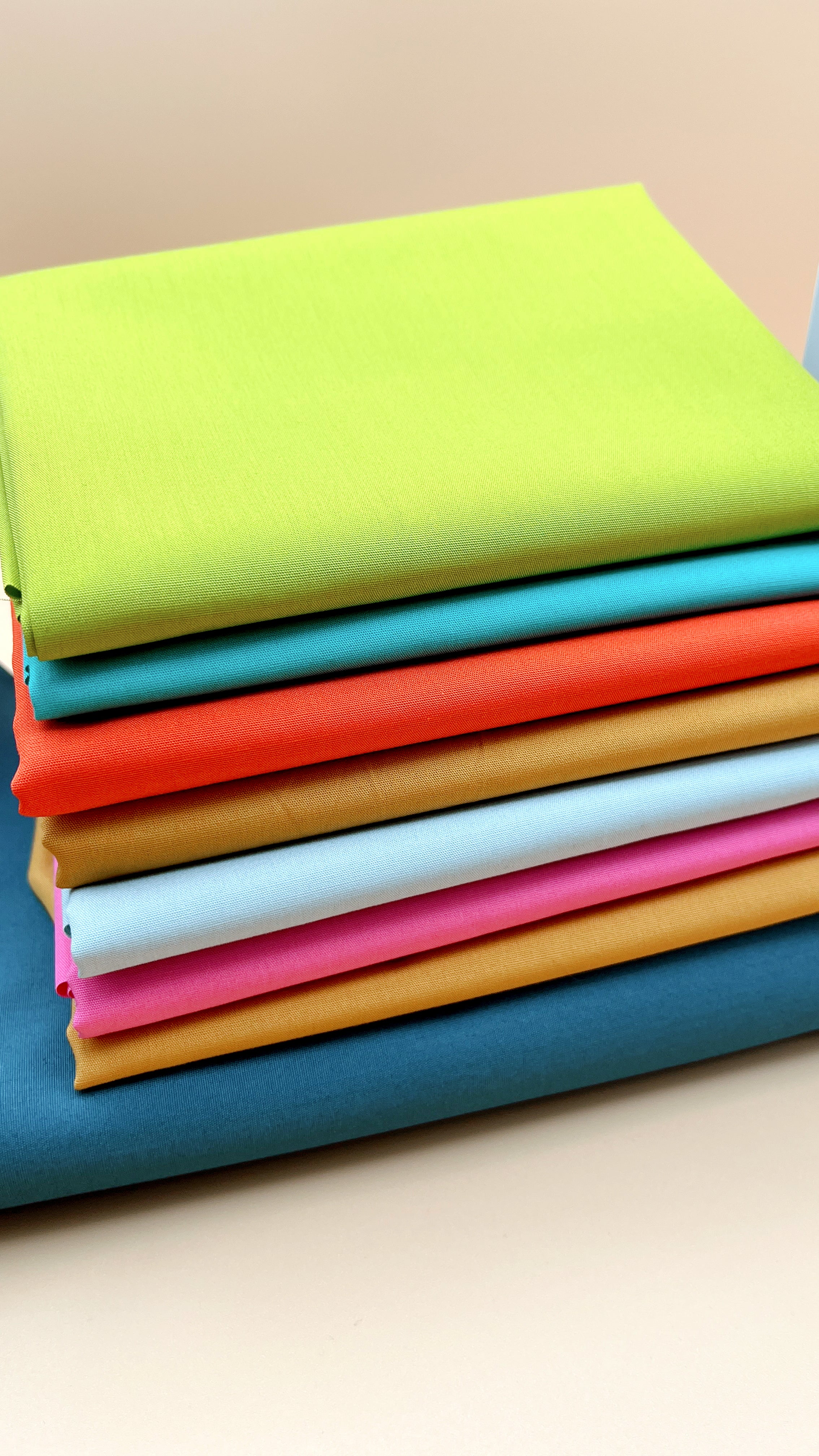 Art Gallery Pure Solids fabrics and Asterisks Quilt Kit