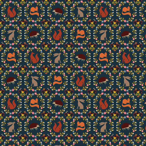 Autumn Wreath from the New Forest collection by Siane Summerhayes for Thread &amp; Ink Designs.