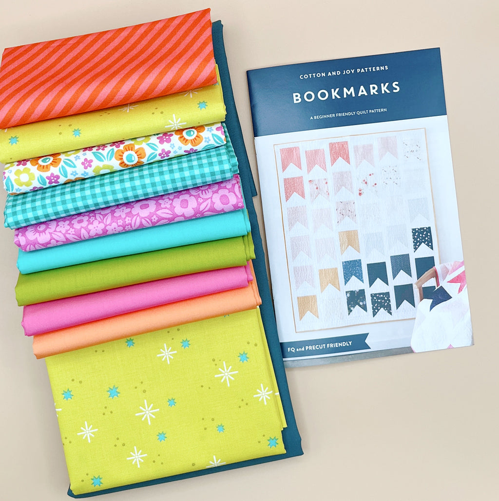 Beginner-Friendly Quilt Kit featuring Ghostly Garden & Bookmarks