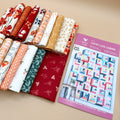 Summer Homestead Fat Quarters with Lucky Log Cabins Quilt Pattern by Quilty Love