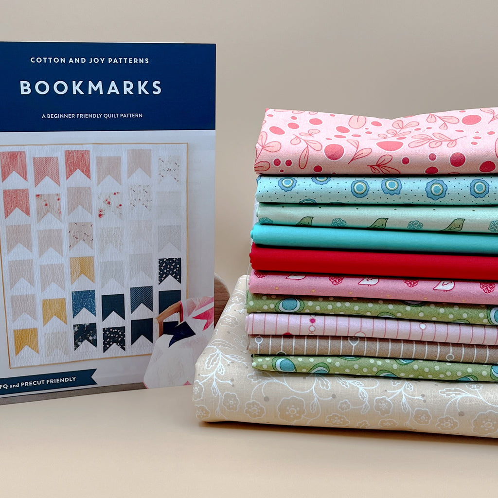 Bookmarks Quilt Kit featuring A Song to Sing & Art Gallery Pure Solids