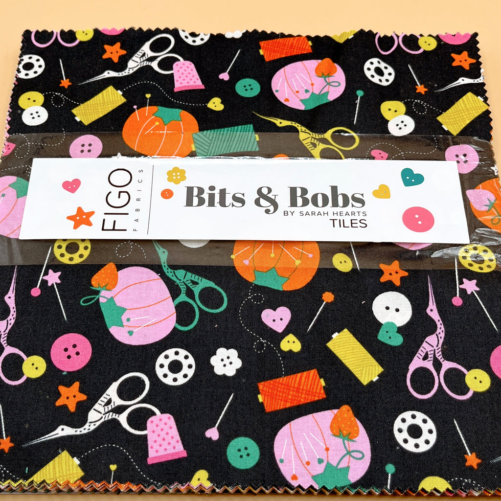 Bits and Bobs  10 inch squares by Sarah Hearts for FIGO Fabrics