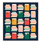 Book Nook beginner-friendly bright color-way mockup  book block quilt pattern by Pen + Paper Patterns