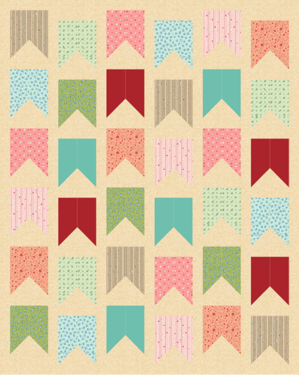 Bookmarks Quilt Kit in A Song to Sing and Art Gallery Pure Solids