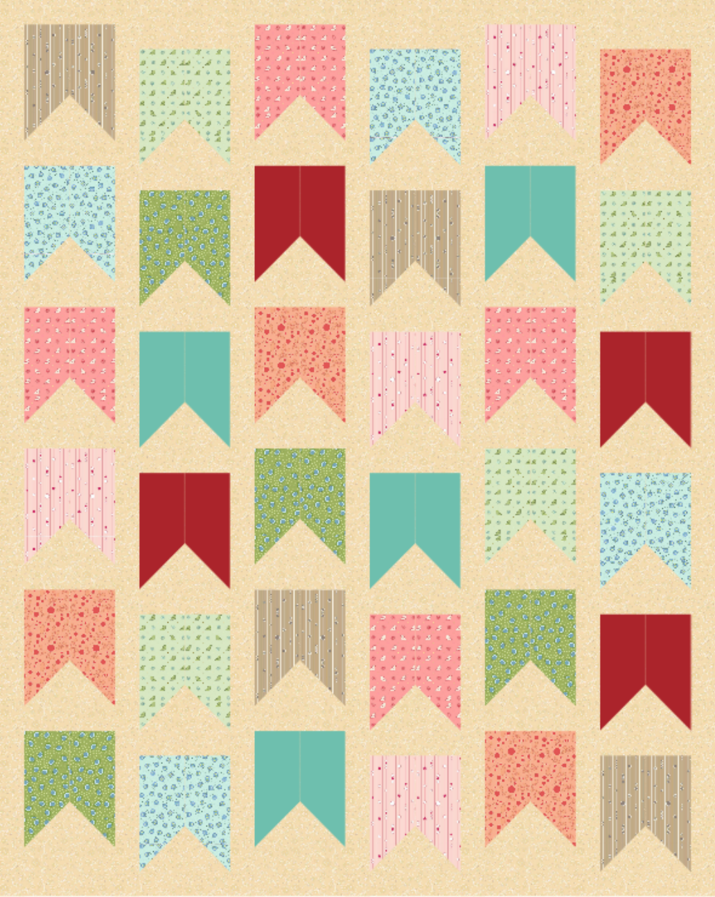 Bookmarks Quilt Kit in A Song to Sing and Art Gallery Pure Solids