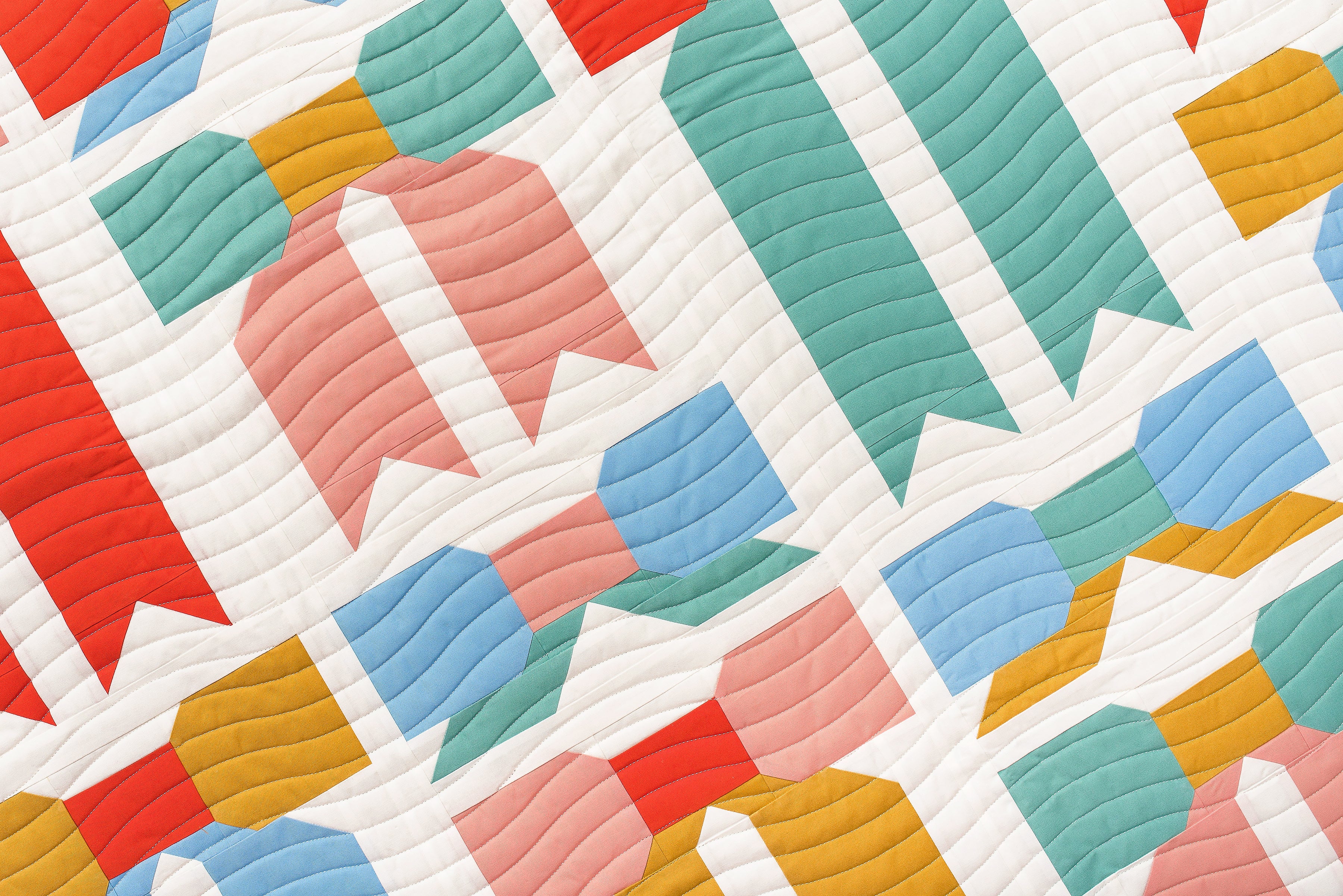 Closeup up of detail for the Top Knot Quilt Pattern by Pen + Paper Patterns