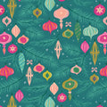 Jingle All The way Spruce - retro Christmas fabric by the yard from Christmas in Collar Collection from AGF Studios