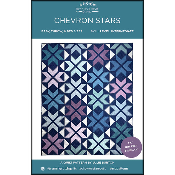 Chevron Stars Quilt Pattern by Running Stitchs Quilts