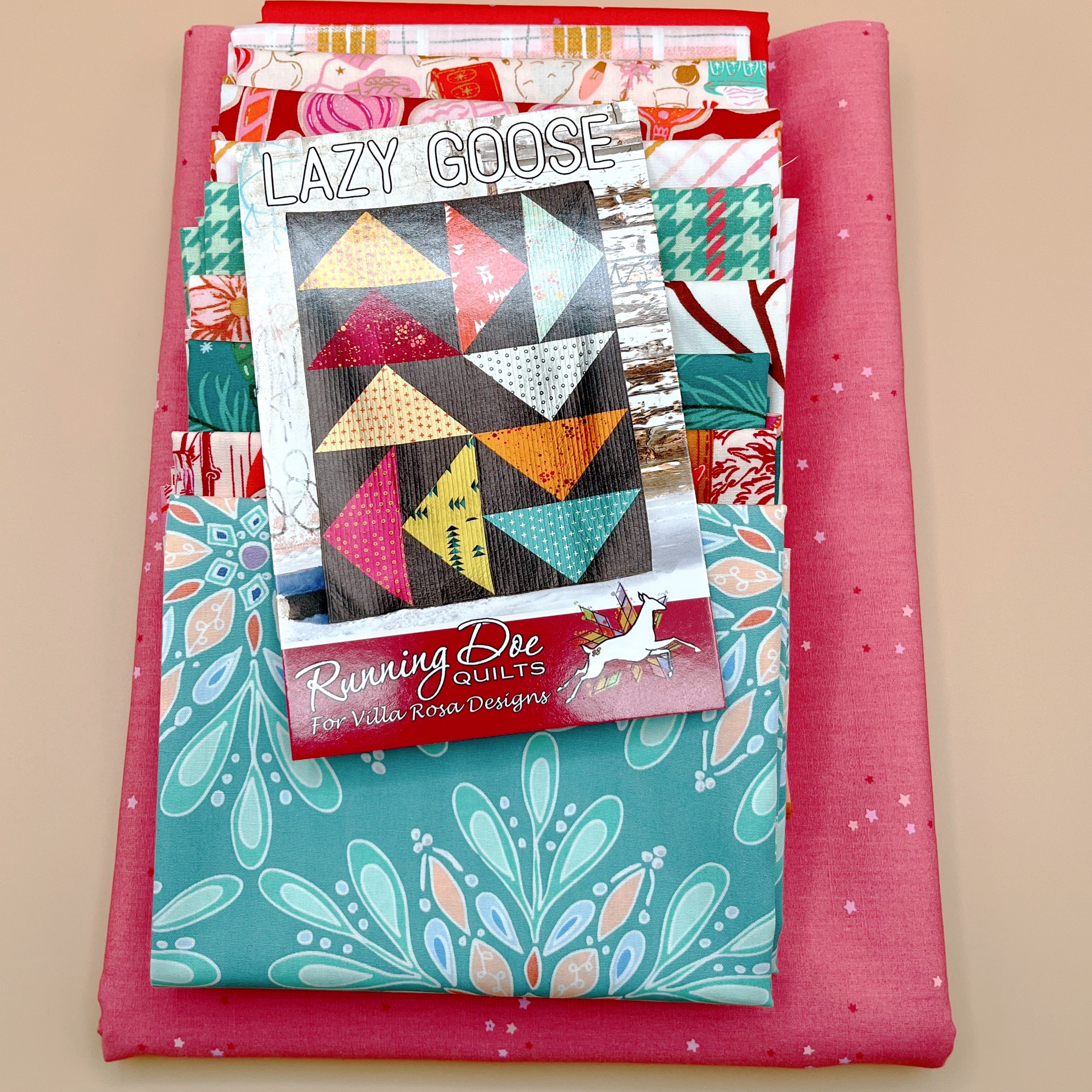 Lazy Christmas Goose Quilt Kit featuring Art Gallery Fabrics Christmas Collections