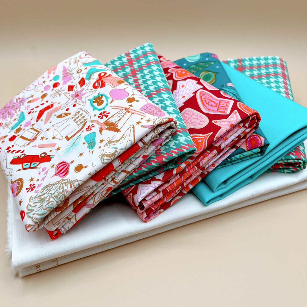 Top Knot Quilt Kit – Christmas in Color by Art Gallery Fabrics (Throw A)
