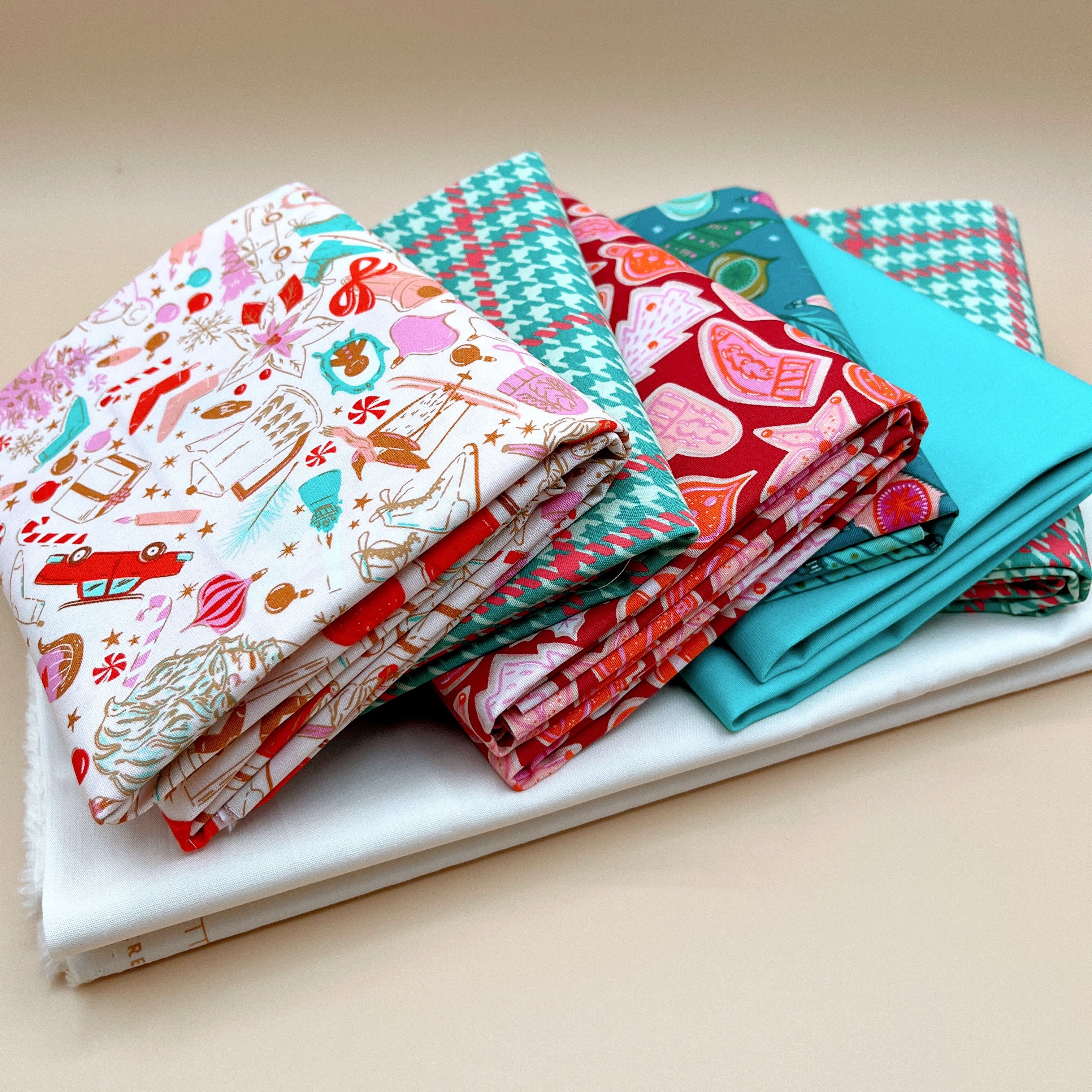 Top Knot Quilt Kit – Christmas in Color by Art Gallery Fabrics (Throw A)