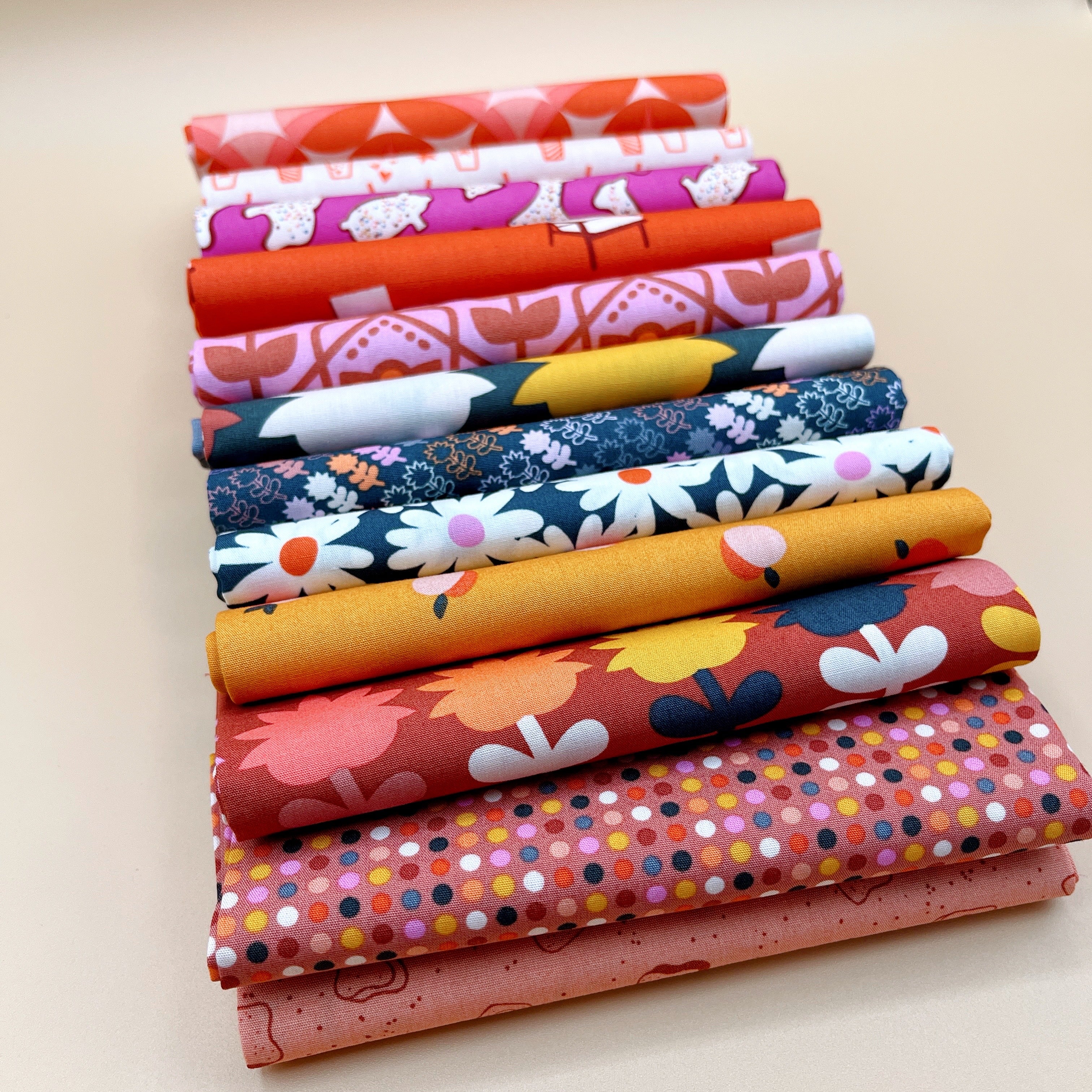 Cinnamon Toast 12 piece Fat Quarter Bundle by Dana Willard for Art Gallery Fabrics