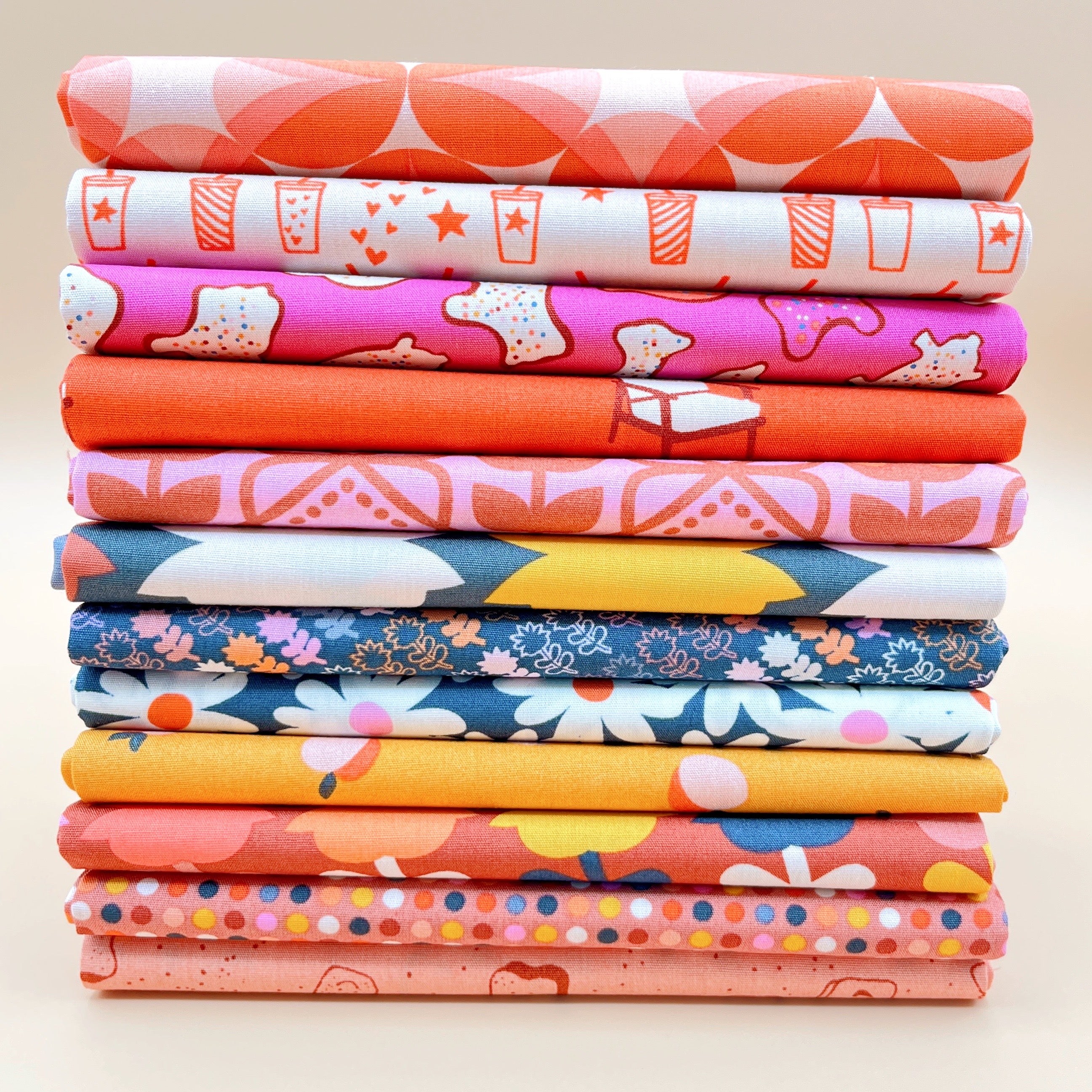 Cinnamon Toast 12 piece Fat Quarter Bundle by Dana Willard for Art Gallery Fabrics