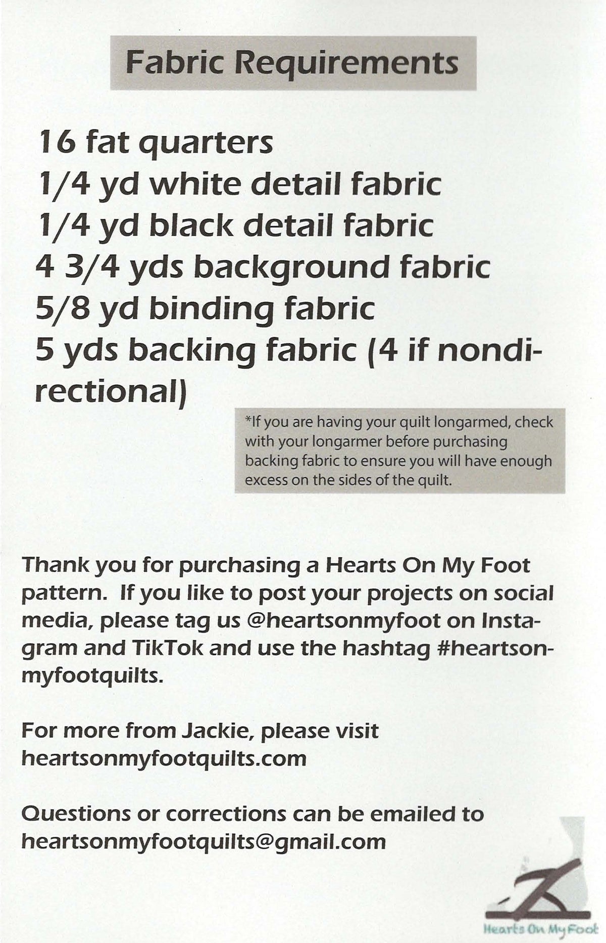 Cottage Core quilt pattern back cover