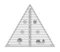 Triangle ruler with measurement markings on a white background