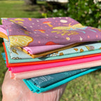 Curated Fat Quarter Bundle featuring a selection of Celestial Garden Fabrics with coordinating Art Gallery solids and blenders