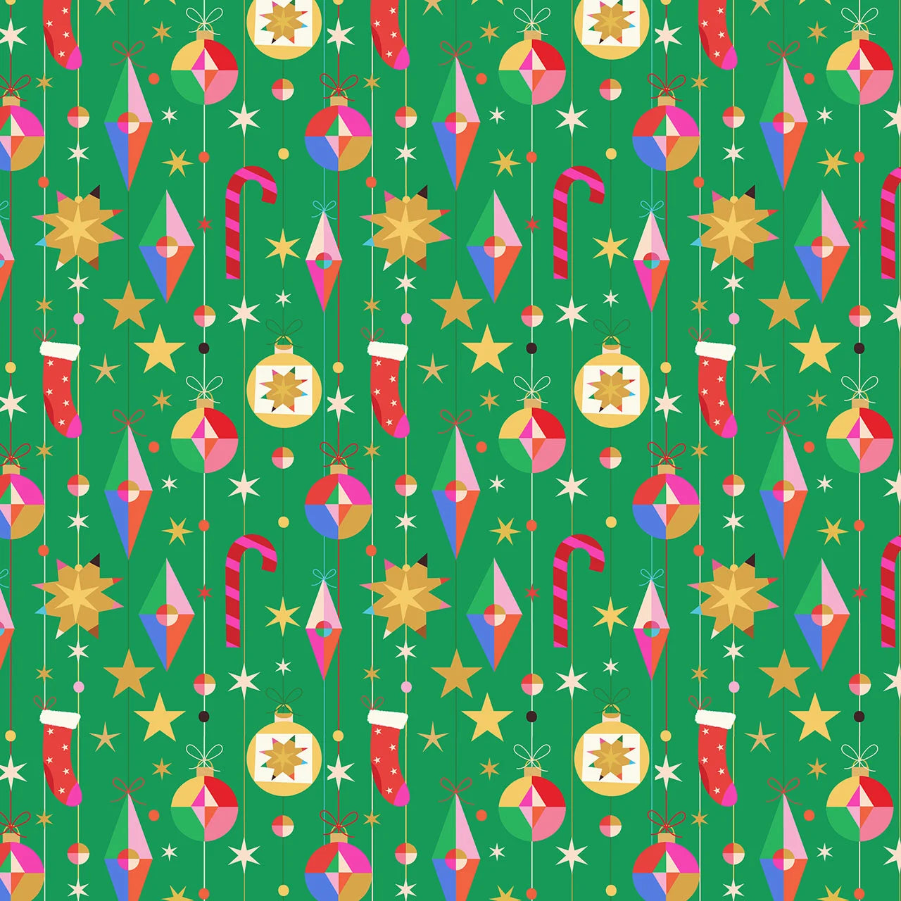 Deck the Tree from the Home for Christmas collection by Fizzy Pop Prints for Thread & Ink Design