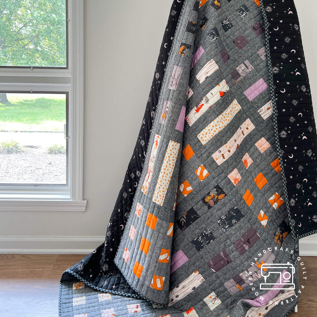 Dot + Dash beginner-friendly scrappy quilt pattern by Modern Handcraft Quilts