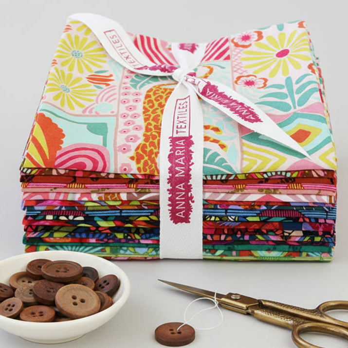 Rhapsody 18 pc Fat Quarter Bundle Premium Quilt Fabric by Anna Maria Textiles