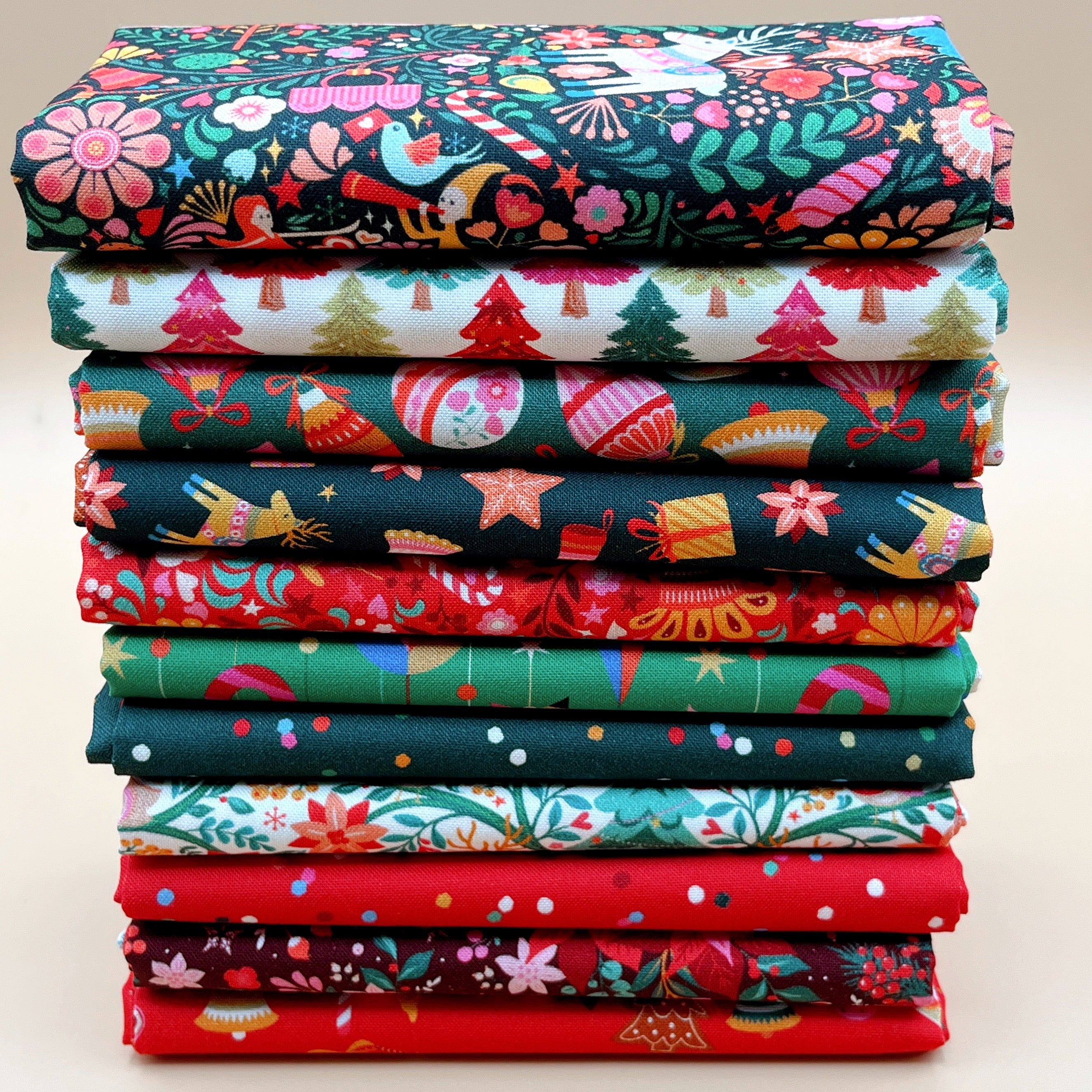 Deck the Halls Fat Quarter Bundle by Geetanjali Behera Thread & Ink