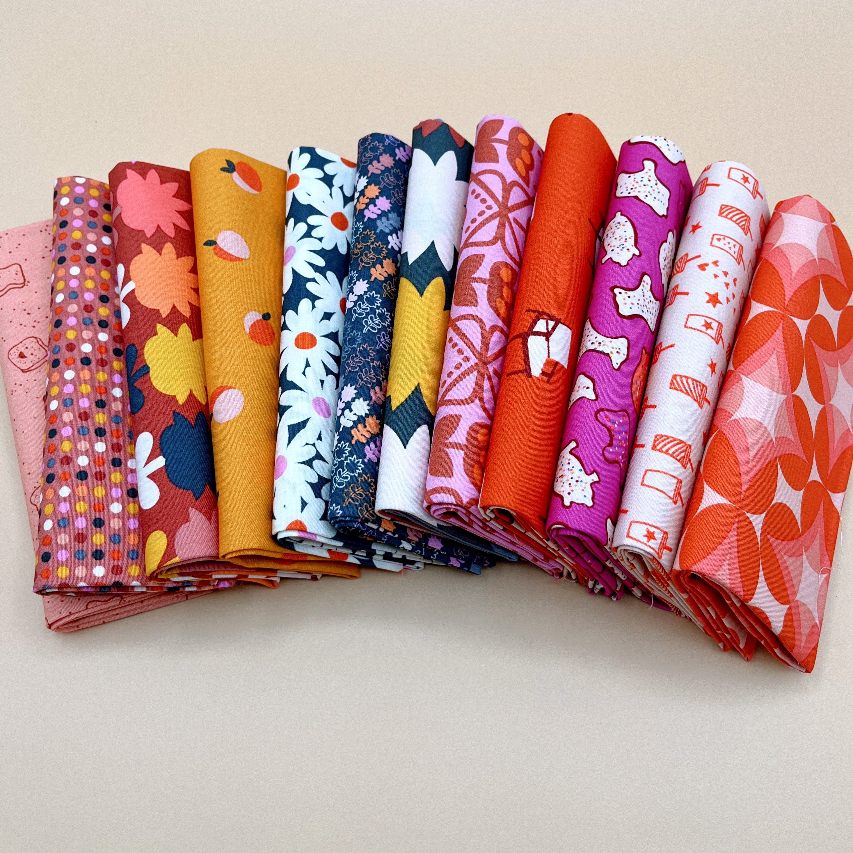 Cinnamon Toast 12 piece Fat Quarter Bundle by Dana Willard for Art Gallery Fabrics