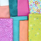 Summer Garden Quilt Pattern with Ghostly Garden Fat Quarter Confident Beginner Quilt Kit