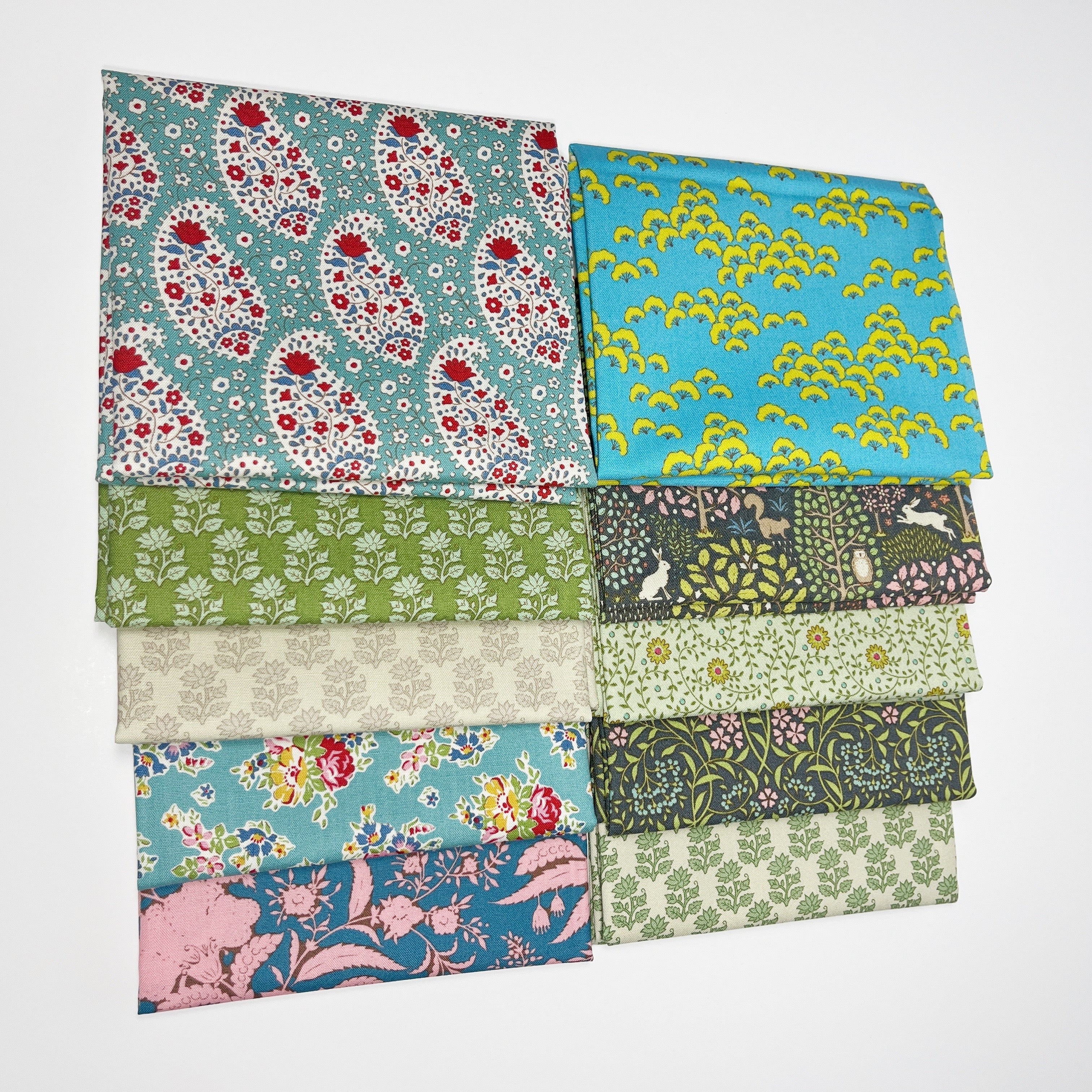 Vintage Tilda Fat Quarter Bundle Green