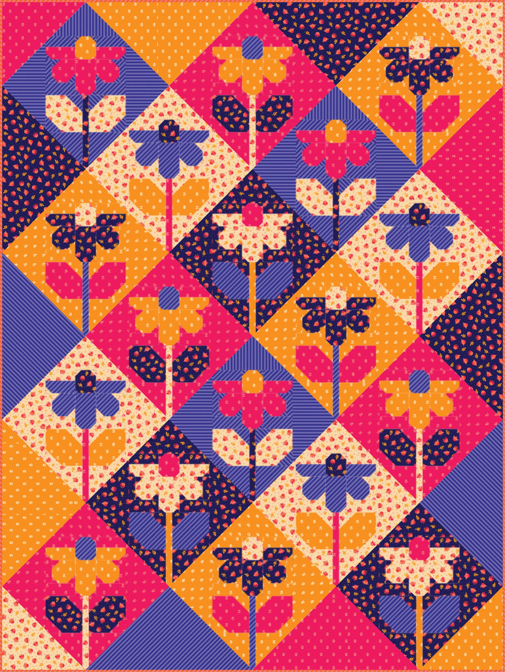 Growing Quilt Kit featuring Blooming Garden