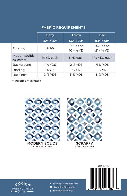 Fabric Requirements for Hurrication Quilt Pattern by Running Stitches Quilts