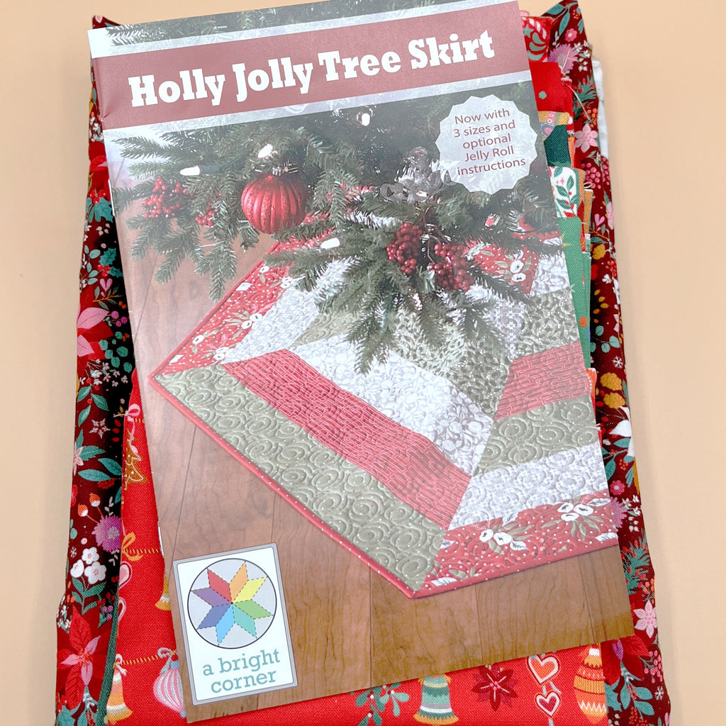 Holly Jolly Tree Skirt w/ Deck the Halls