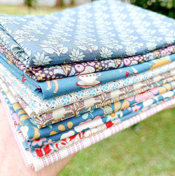 Vintage Tilda Fat Quarter Bundle Blues/Purples