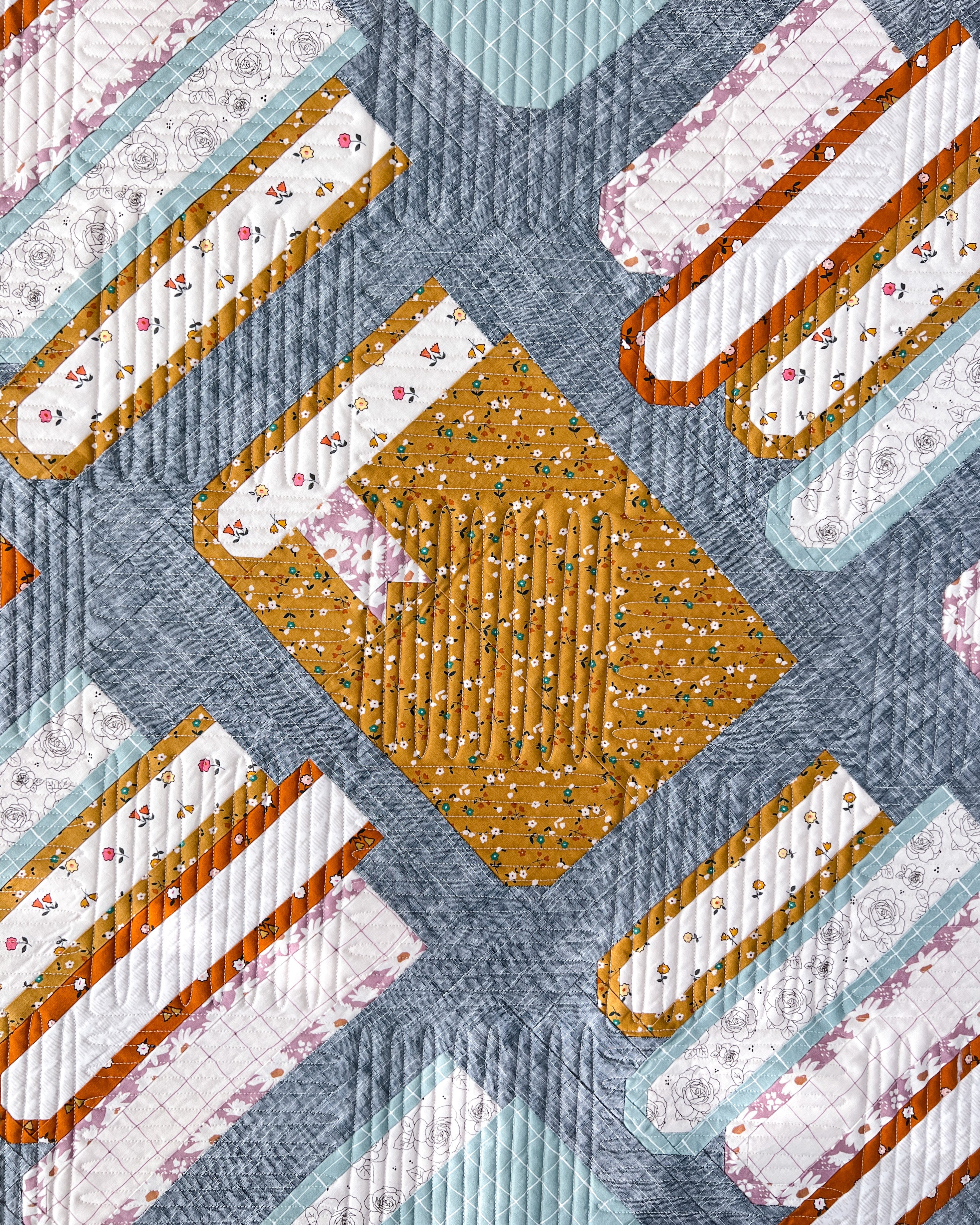 Book Nook beginner-friendly scrappy book block quilt pattern by Pen + Paper Patterns