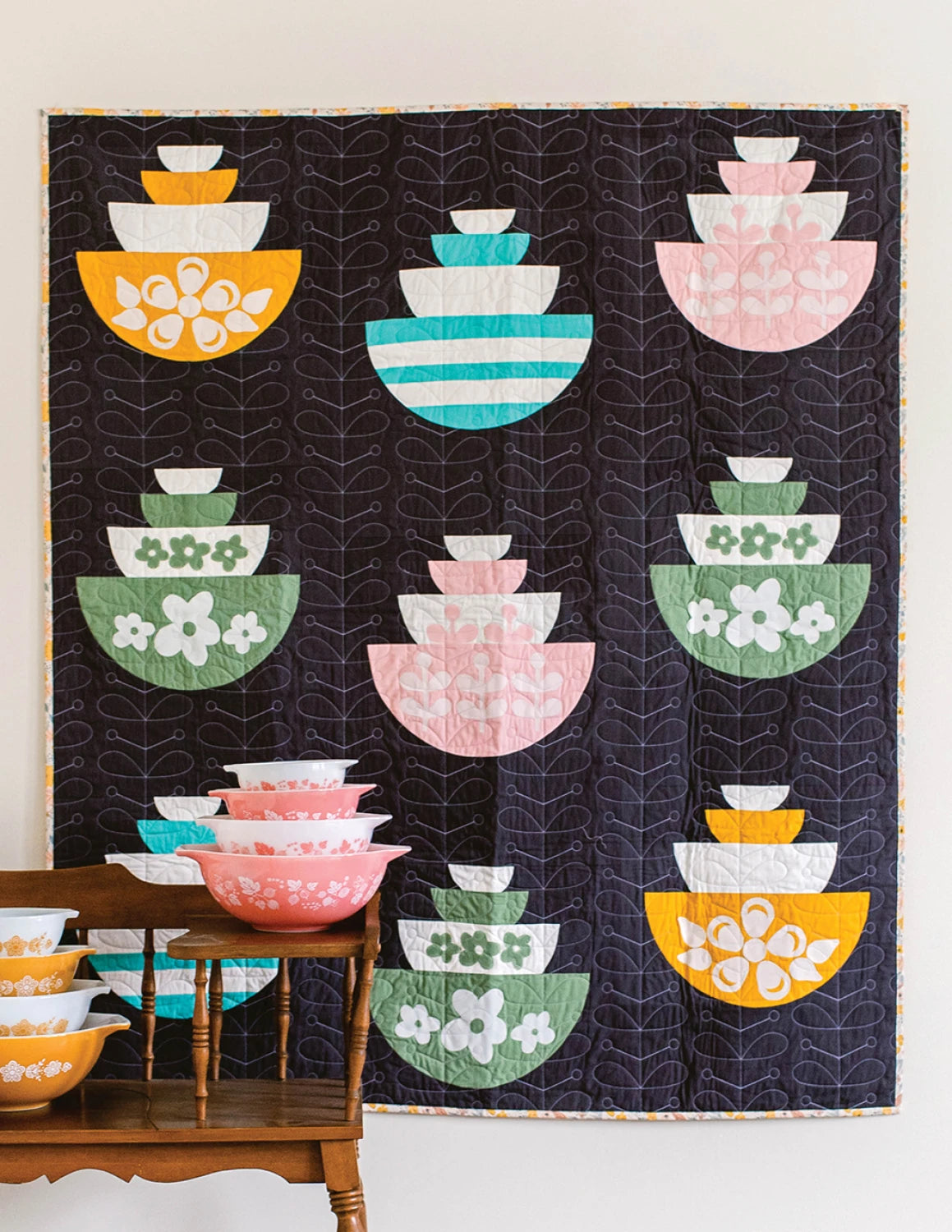 Retro Curved Pieced Quilts by Erin Grogan of Love Sew Modern