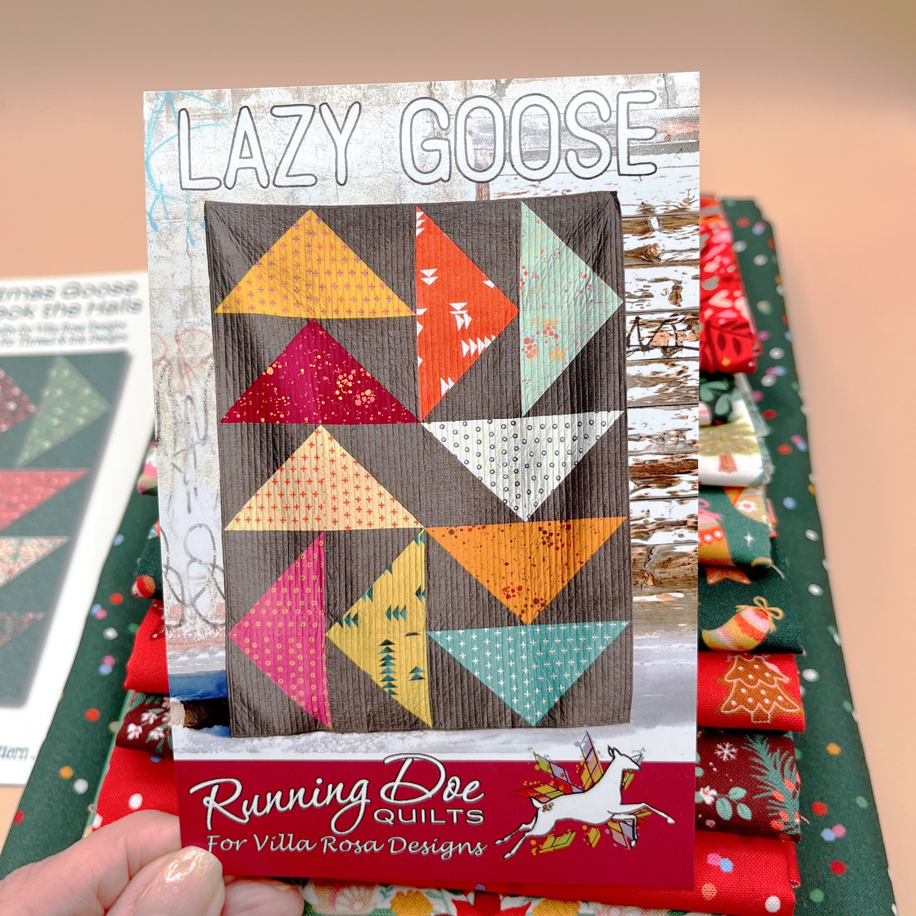 Lazy Christmas Goose No 1 Quilt Kit featuring Deck The Halls