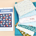 Collection of Little Ones by Makower UK for Andover Fabrics with 'Sparrows' Pattern by Pen + Paper patterns Advanced Beginner Quilt Kit 