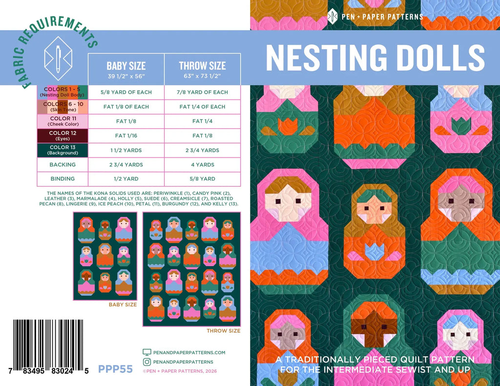 Nesting Dolls Quilt Pattern by Pen + Paper patterns