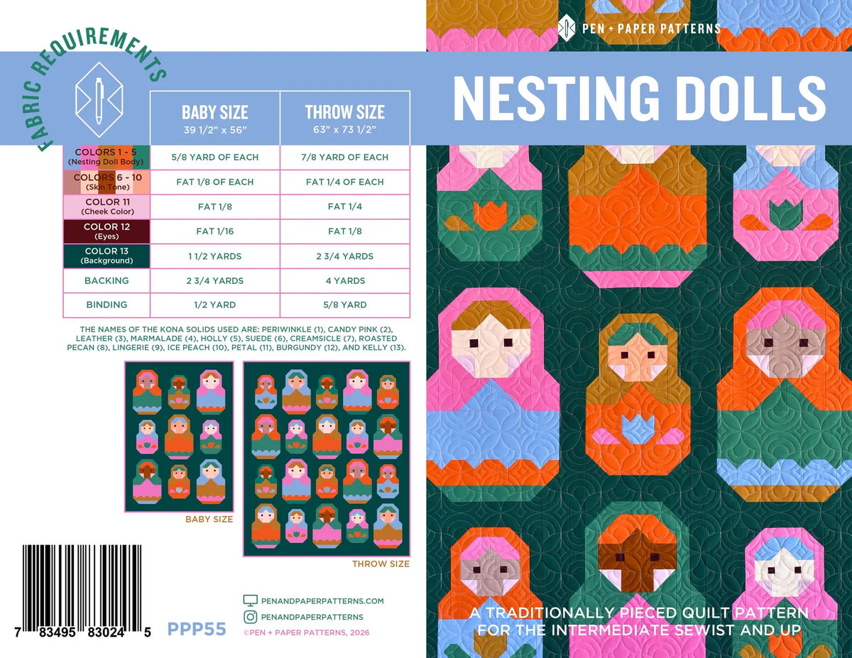 Nesting Dolls Quilt Pattern by Pen + Paper patterns