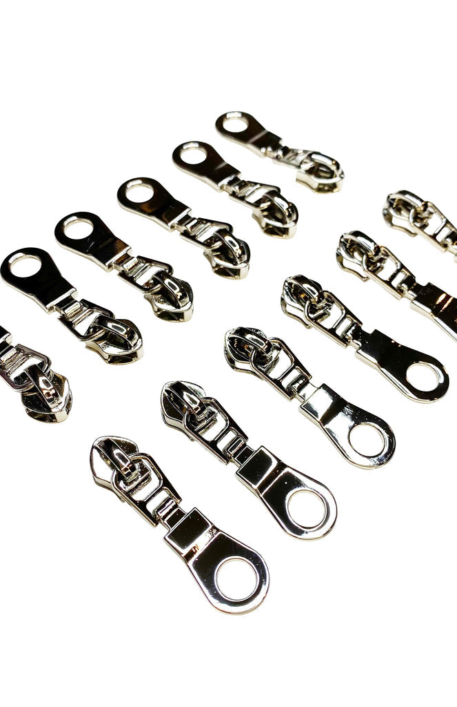 nickel zipper pulls by Sassafras Lane Designs