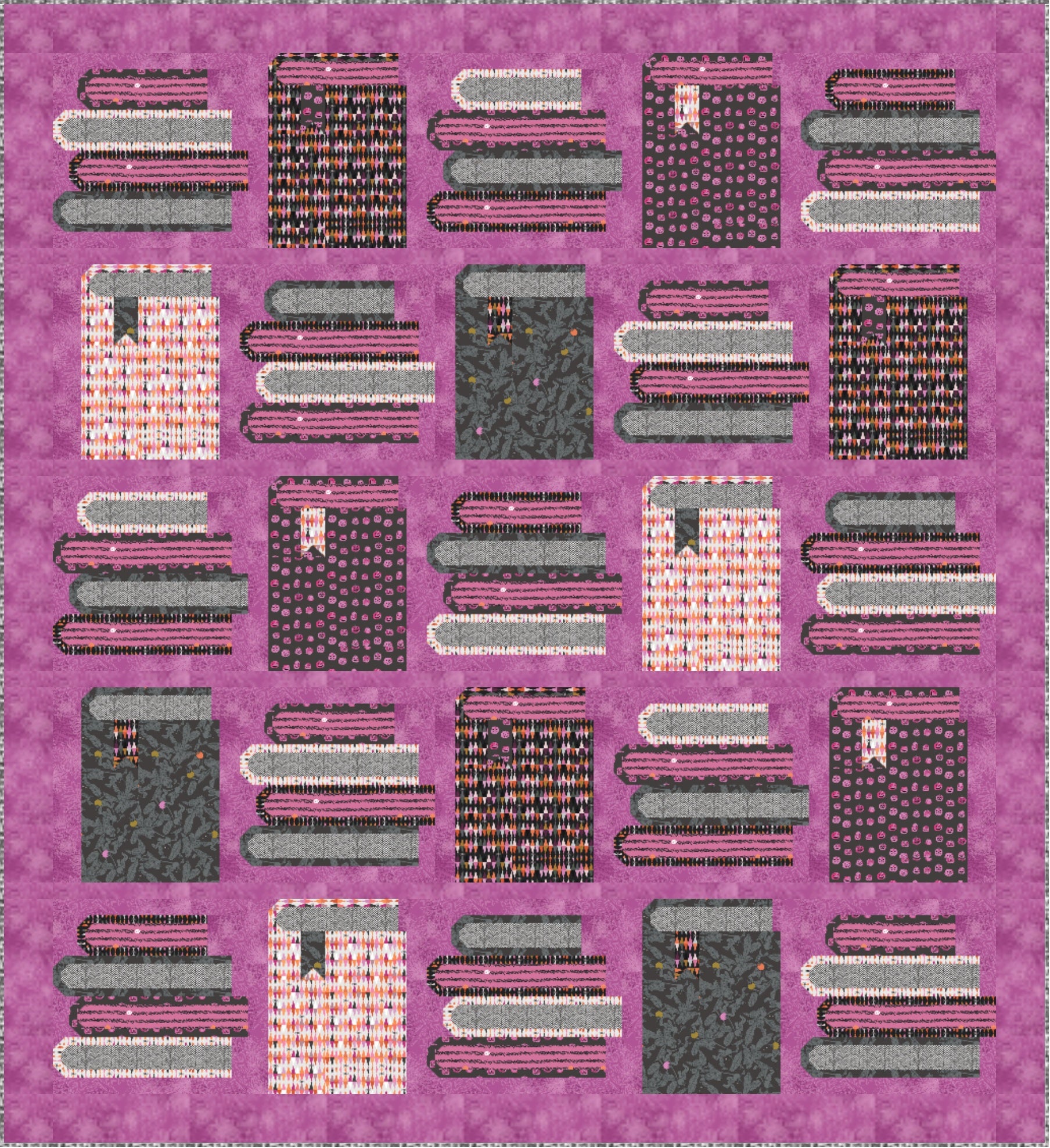 Book Nook Quilt Kit featuring Enshadow