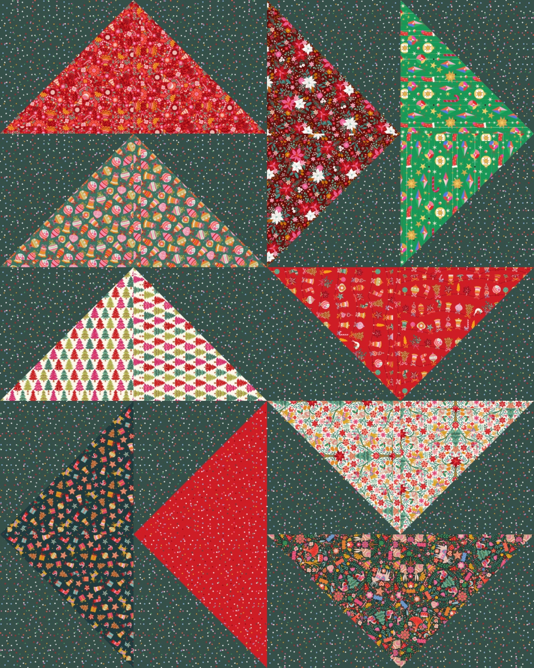 Lazy Christmas Goose No 1 Quilt Kit featuring Deck The Halls