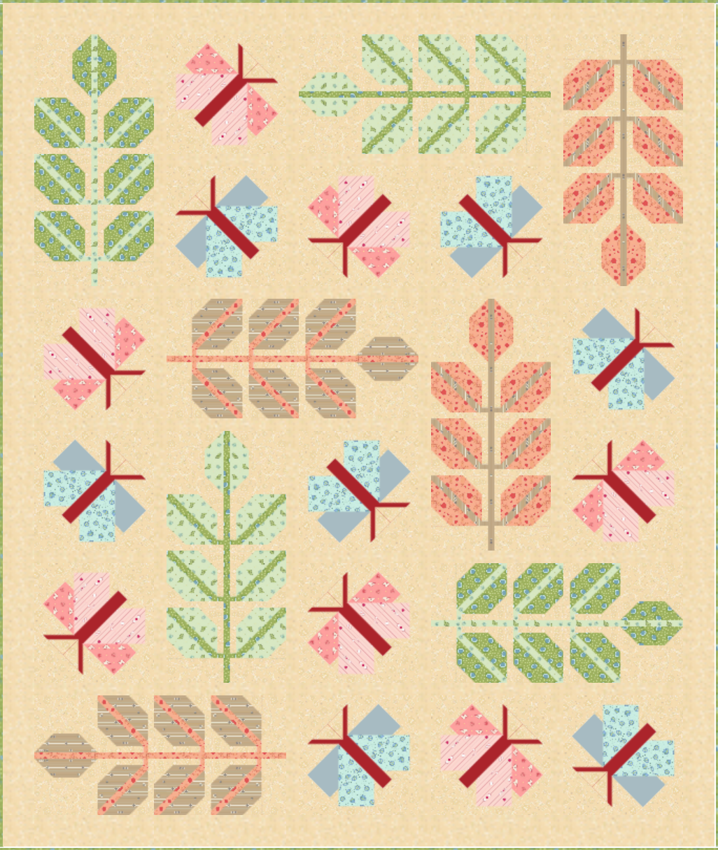 Oak Moth Quilt kit featuring A Song to Sing Custom curated kit